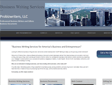 Tablet Screenshot of probizwriters.com